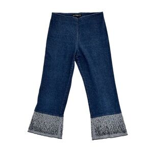 Cop.Copine Flared Cropped Flat Front Pant